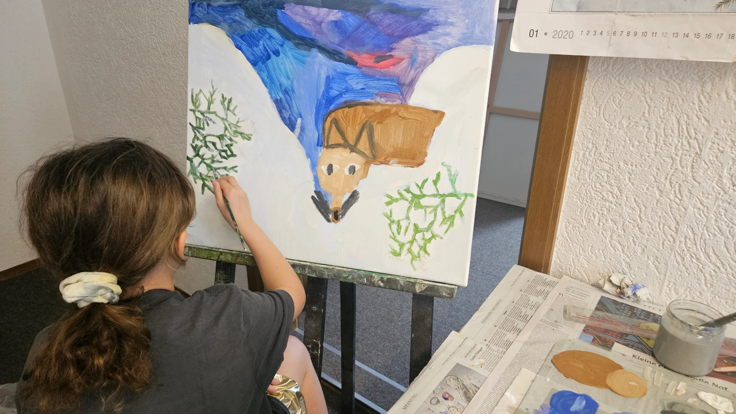 Kinder-Kunstkurse Augsburg, Acryl Malkurs